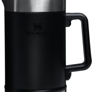 Classic Stay-Hot French Press Coffee Maker 48 oz | 5 Minute Brew, 4 Hours Hot | Mesh Filter for Coffee Grounds | Insulated Stainless Steel French Press | BPA-Free | Black 2.0