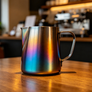 Iridescent Electroplated Stainless Steel Latte Art Jar