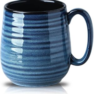 Coffee Mug, 20 oz Ceramic Coffee Cup for Men and Women, Large Coffee Mug for Latte Coffee Tea Soup for Office and Home, Dishwasher and Microwave Safe, 1 PCS (Blue)